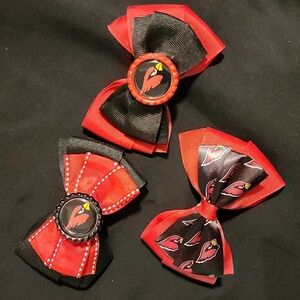 Set Of 3 New Handmade  Arizona Cardinals Football Hair Clips